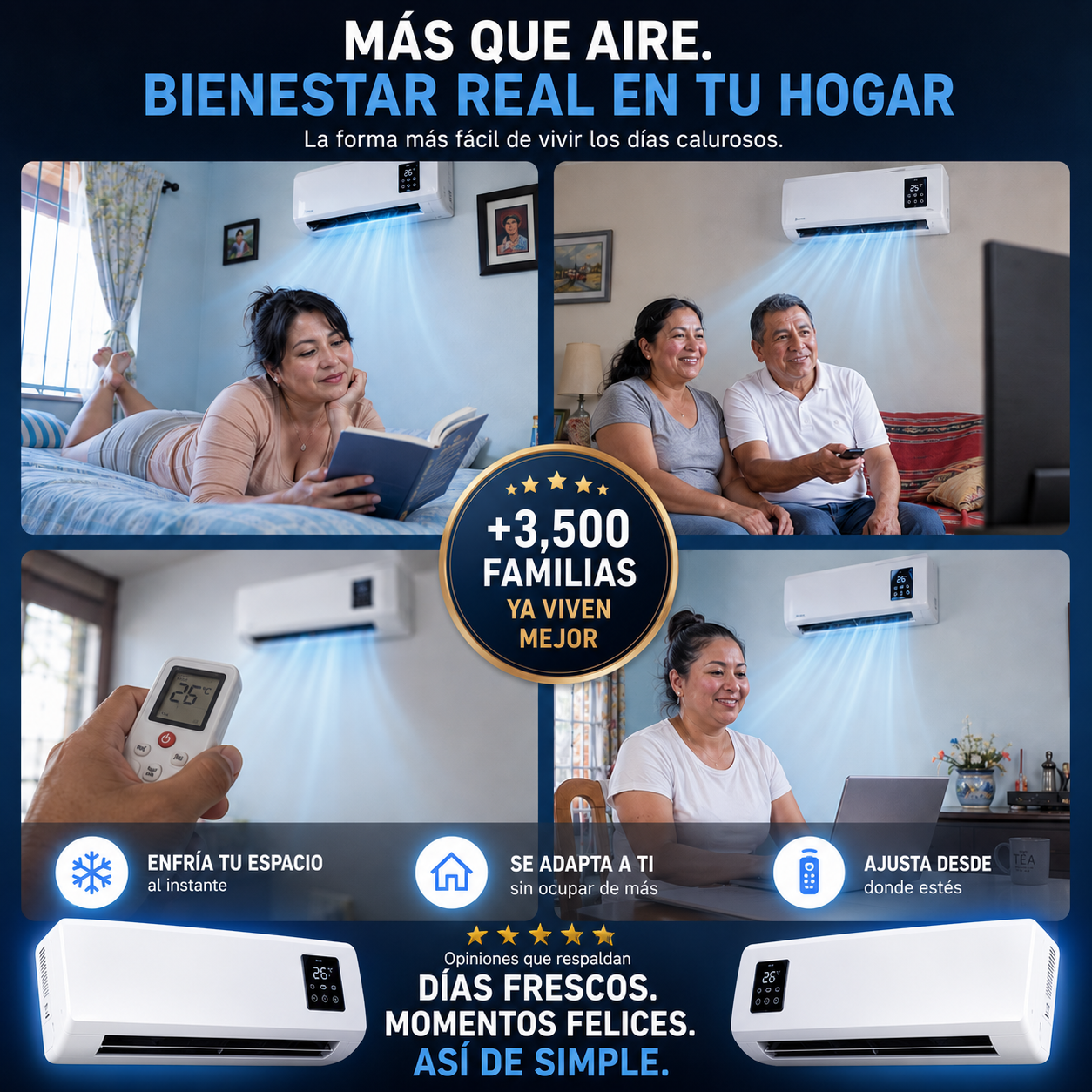 Aire Acondicionado – Climatización Rápida y Ahorro de Espacio 🌬️