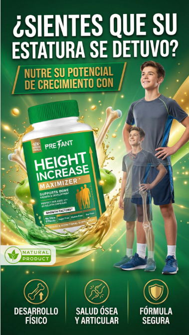 HEIGHT INCREASE - ACTIVA Y ACELERA LA HORMONA DEL CRECIMIENTO