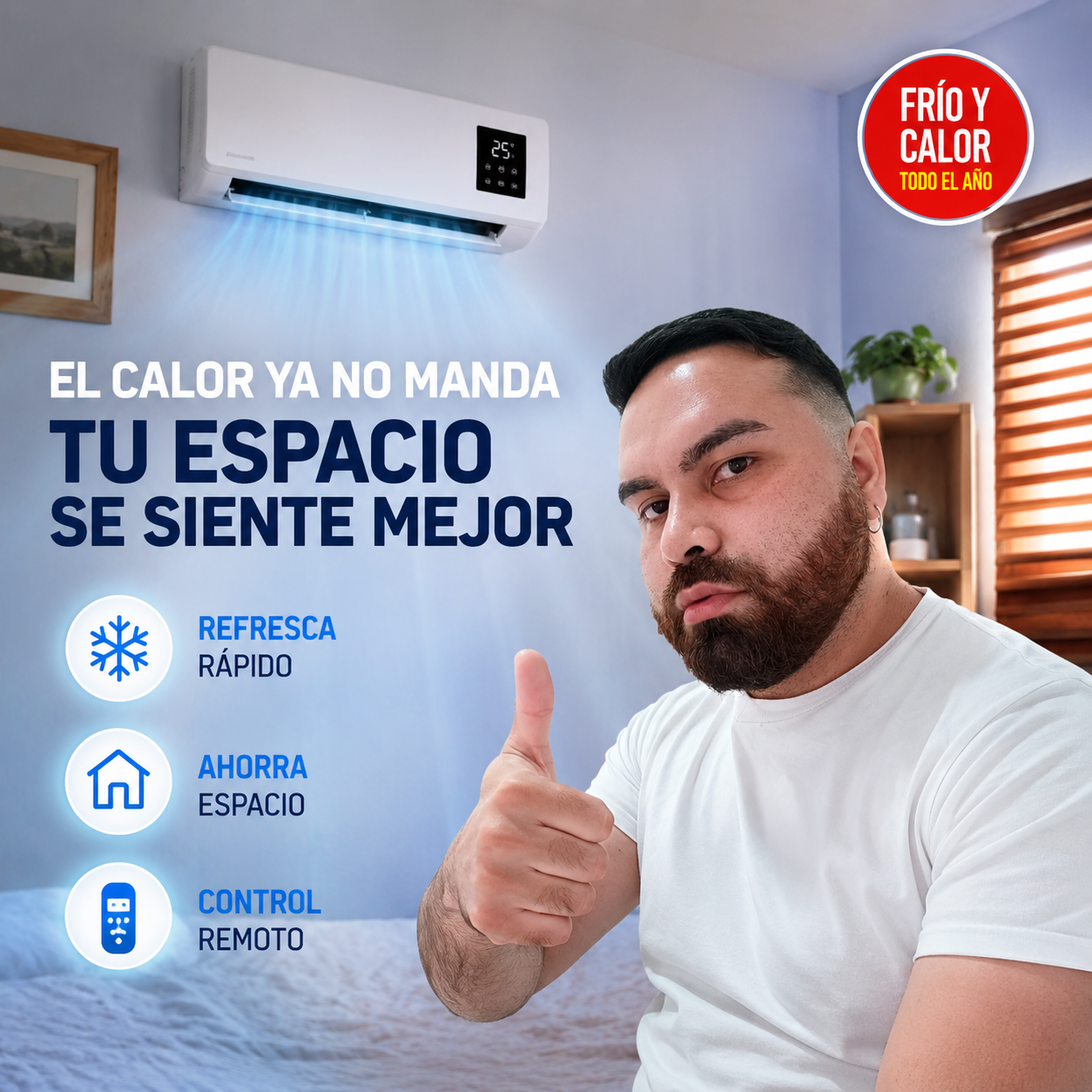 Aire Acondicionado  – Climatización Rápida y Ahorro de Espacio 🌬️