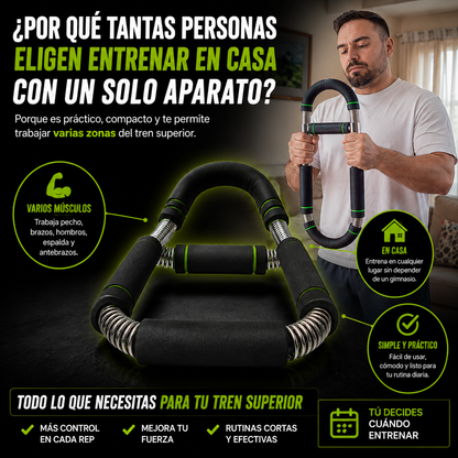 Entrena Brazos, Pecho y Espalda en Casa