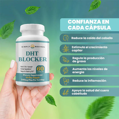 DHT BLOCKER - Deten la caida de cabello acelerada  mientras recuperas tu cabello